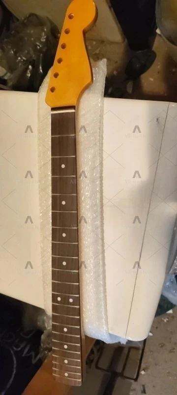 [bright-yellow]-21-frets-st-rosewood-electric-guitar-handle-maple-neck-without-back