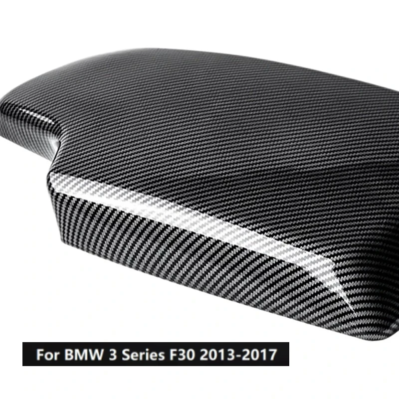 

ABS Carbon Fiber Car Center Console Armrest Box Pad Protection Cover for BMW 3 Series F30 2013-2017 Auto Interior Accessories
