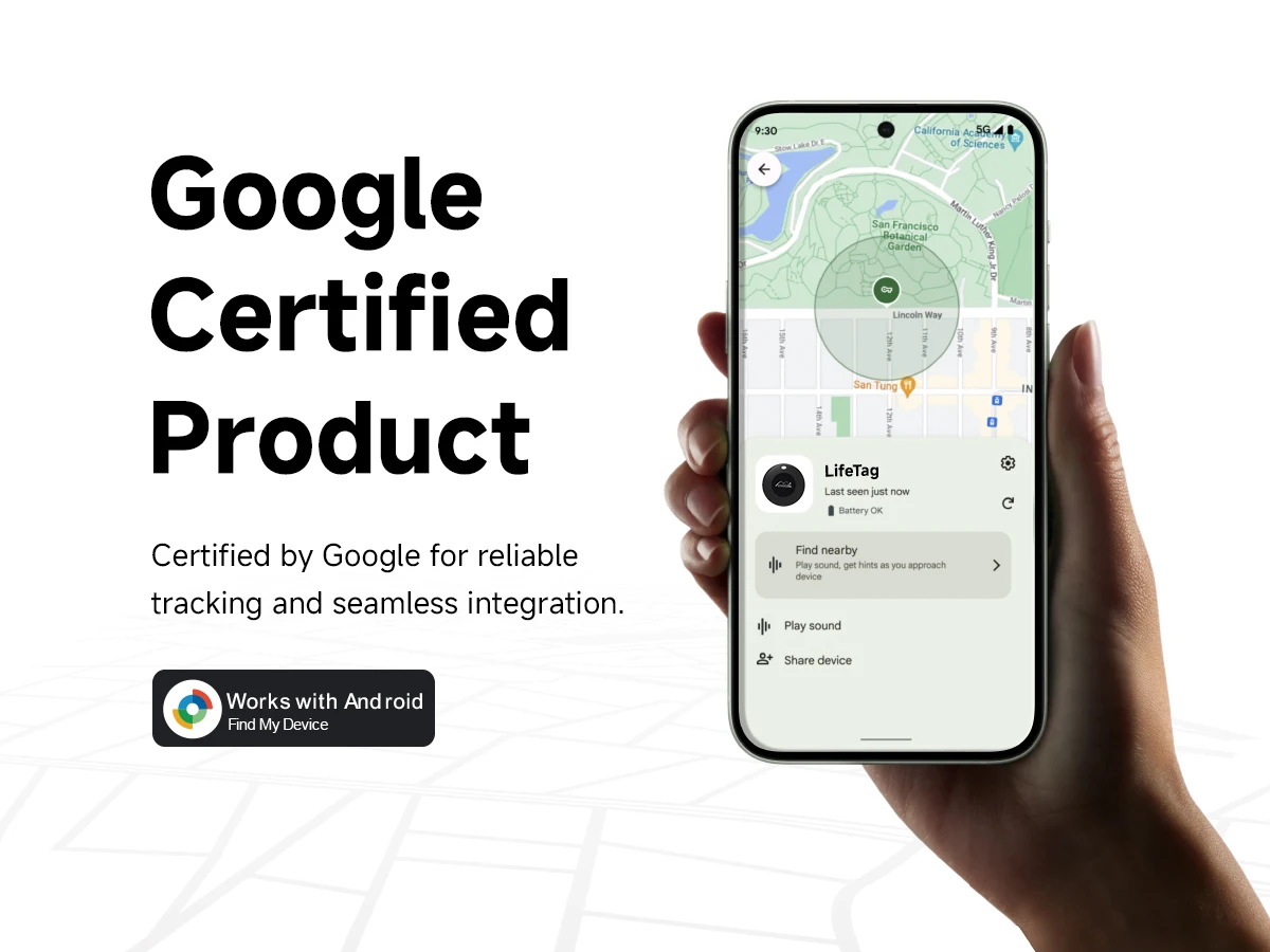 Google Find My Devices対応 GPSトラッカー Android ポータブルGPSトラッカー 紛失防止アラーム Android GPSトラッカー 荷物 バイク用