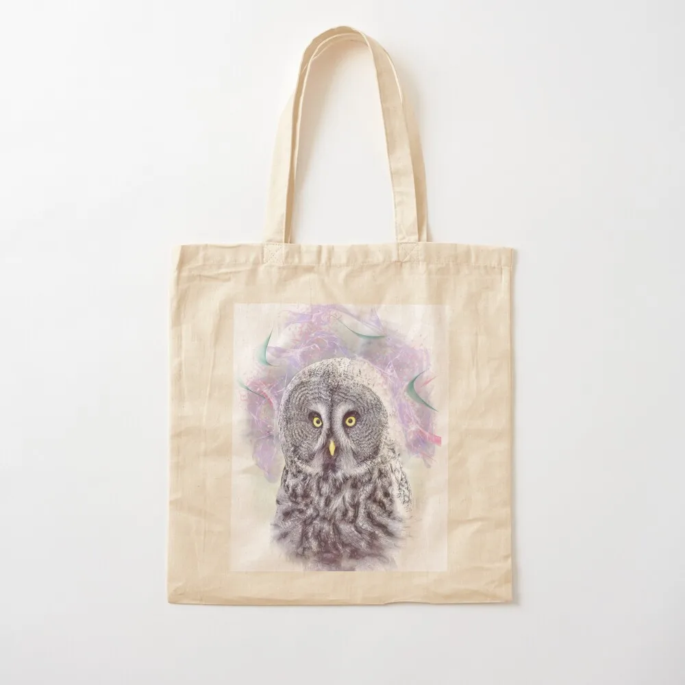 

Great Grey Owl Tote Bag hand bag ladies woman shopping bag Custom Lady Canvas Tote