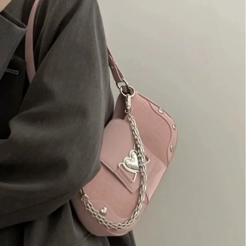 

Sweet and cool girl versatile niche design, high-end single shoulder crossbody bag