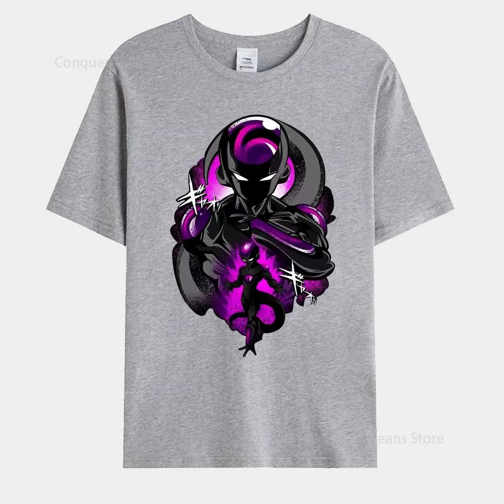 Maglietta da uomo stampata Anime Frieza giapponese Goku maniche corte CosplayT-Shirt estate Casual Tees Streetwear o-collo top da donna