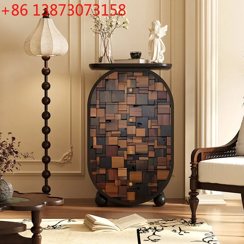 Atmospheric simple solid wood French retro custom tray homestay locker