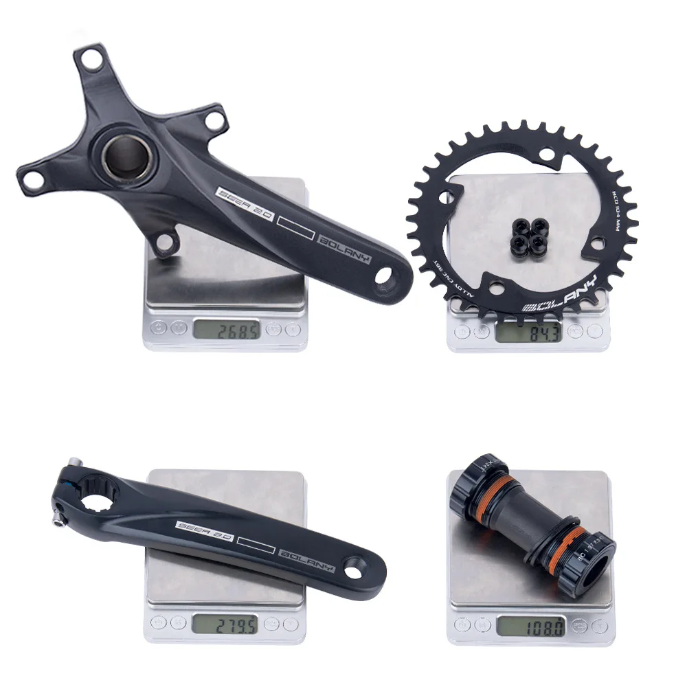 Fahrrad Kurbel 36T 22-36T 24-38T Bolany 104BCD Hohl Kurbel MTB Kurbel 170mm integrierte Kurbel Kettenblatt – Detail 14
