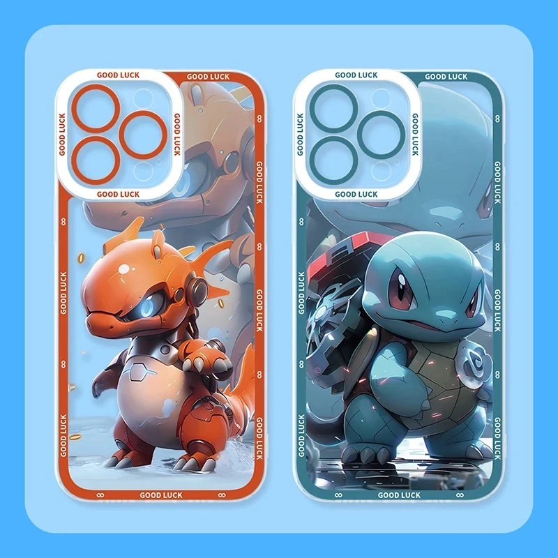 Mechanical P-Pokemon Case For Samsung Galaxy S24 S23 S22 Ultra S21 S20 FE Note 20 10 Plus A15 A25 A35 A55 Soft Silicone Cover