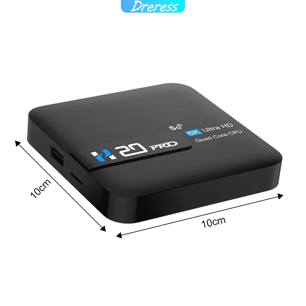 Dreress H20PRO H313 Quad Core Smart Android 10 TV Box WiFi6 2.4G 5G Dual WiFi 4K 6K 3D Play 1GB 8GB Globale Digitale Media Player