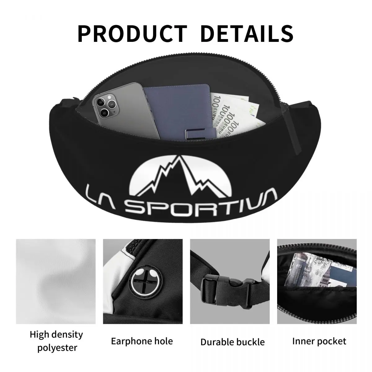 La Sportiva Shoulder Sling Bags para homens e mulheres, mochila de peito crossbody, mochila para caminhadas ao ar livre