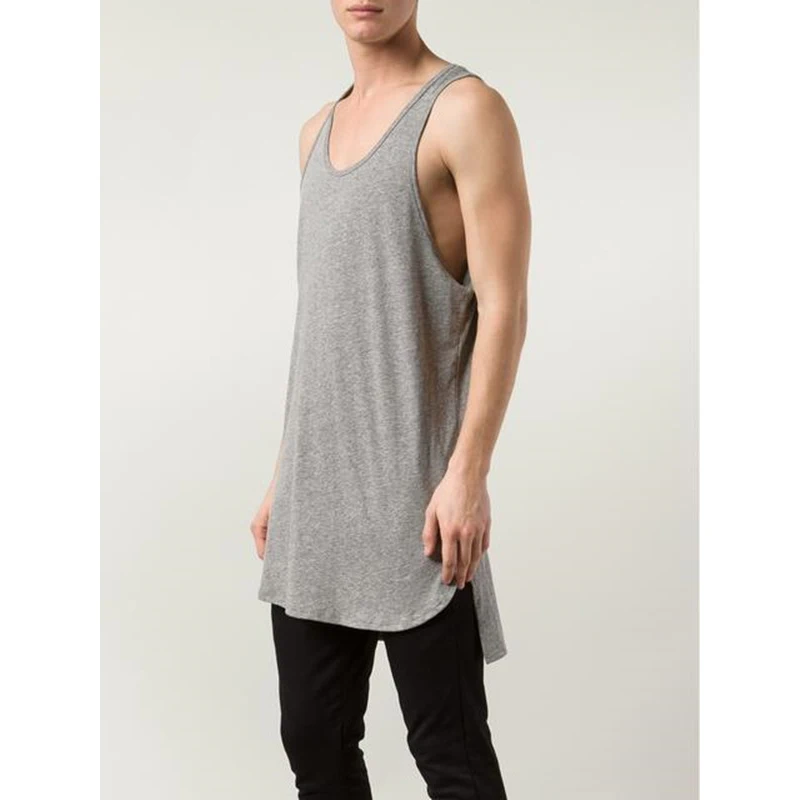 MRMT 2024 Brand New Men'S Vest Trend Versatile Mercerized Cotton Vest For Male Extended Solid Color Tank Top Bottomed Sweat Vest