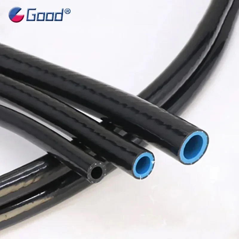 

1-5 Meters Double-layer Resin Oil Pipe Fuel Tube High Pressure Explosion-proof Diesel Hose Black/Blue Core ID 6mm~14mm