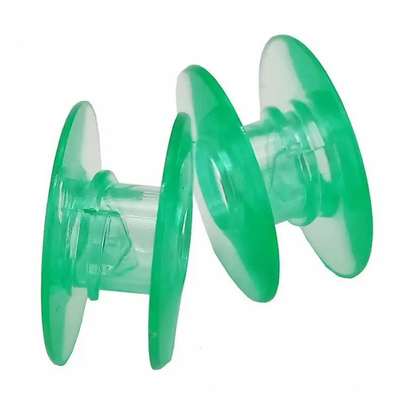 10Pcs/Lot Green Plastic Bobbins Fits For HUSQVARNA VIKING  Household Sewing Machines Many Models Sewing Accessories