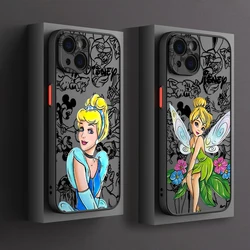 Cartoon Princess Ariel Elsa Phone Case for Samsung Galaxy A73 A72 A71 A53 A52 A51 A50s A33 A30s A23 A22 A13 A04 4G 5G Matte Capa