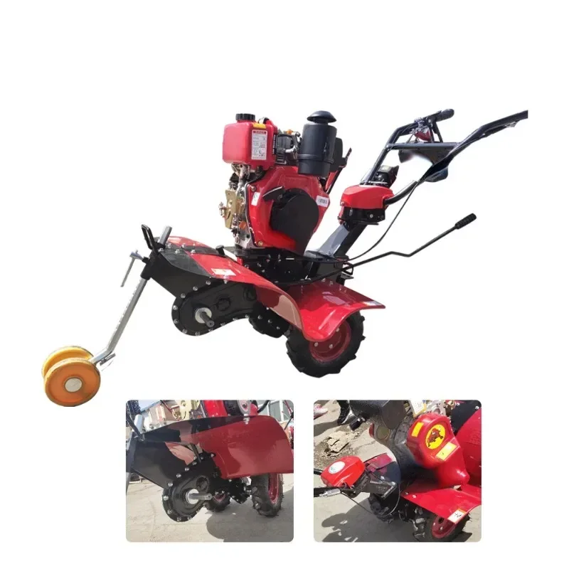 Electric Ripper Tiller Micro Tillage Small Household Rotary Tiller Planing Ground Digging Plowing Weeding Machine