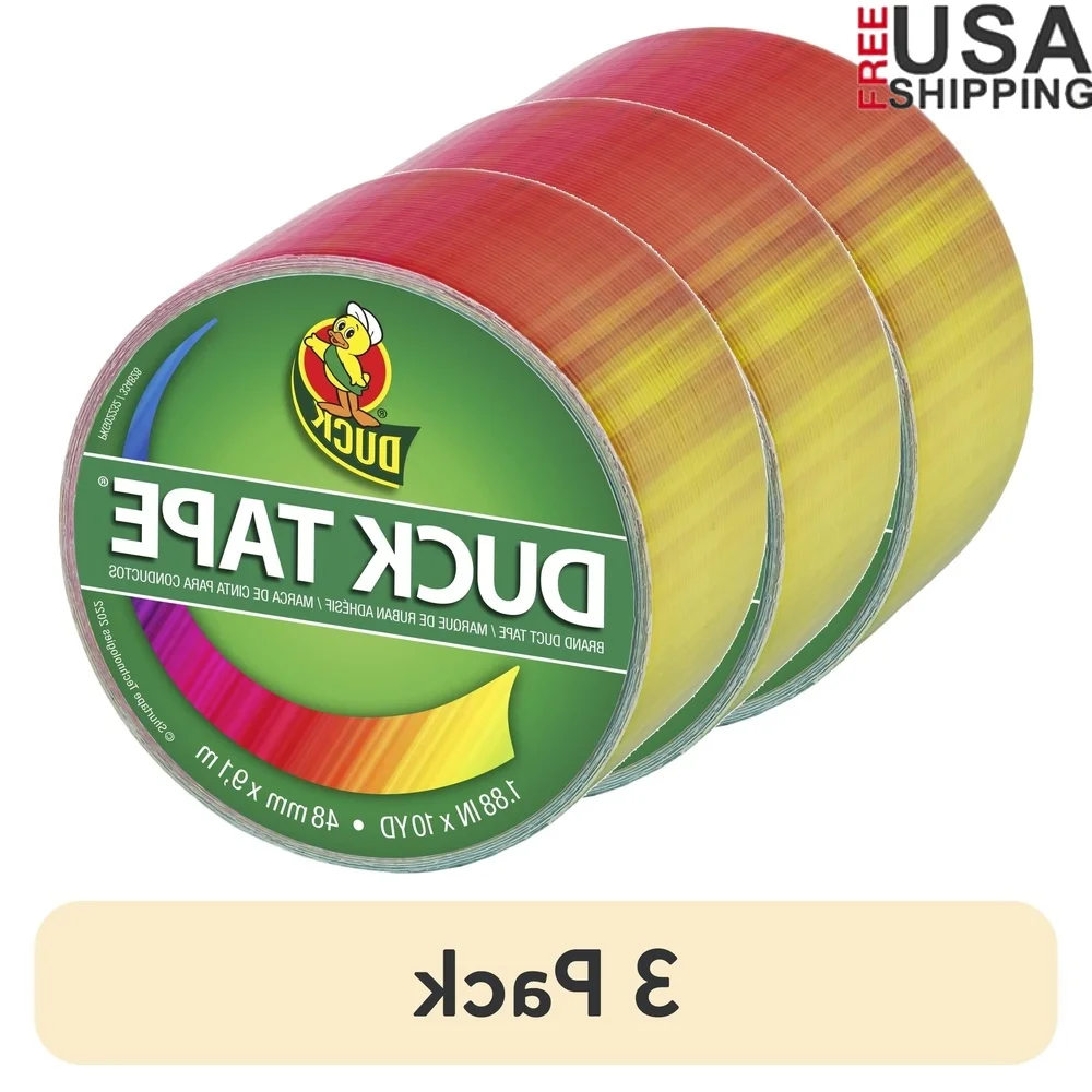 

3 Pack Printed Duct Tape Creative Crafting Heavy Duty Indoor Use Durable Adhesive Home Repair Projects