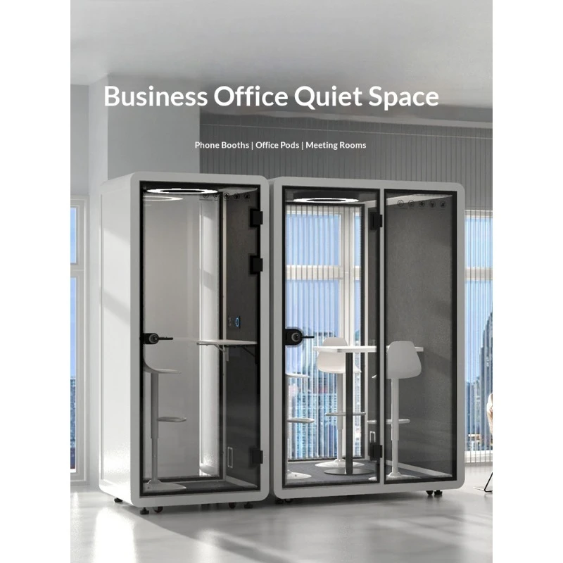 Mobile Rectangular Soundproof Room Silent Booth Phone Booth Office Meeting Room