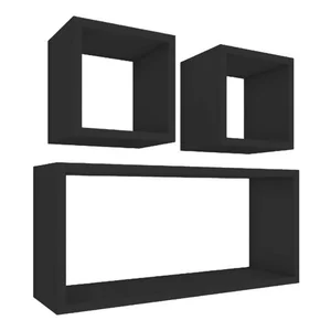 Kit 03 Nischen MDF Schwarzer Haus Zimmerzimmer Dekoration Küche Badezimmer Industriebüro Großer Wand gerade Holz Holz 8 Hauptverkaufsnischen in MDF - №3