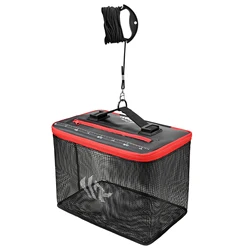 ARCWOLF Folding Fish Guard Net Living Fish Bucket Fishing Protection Material EVA Portable Quick Drying Fishing Box