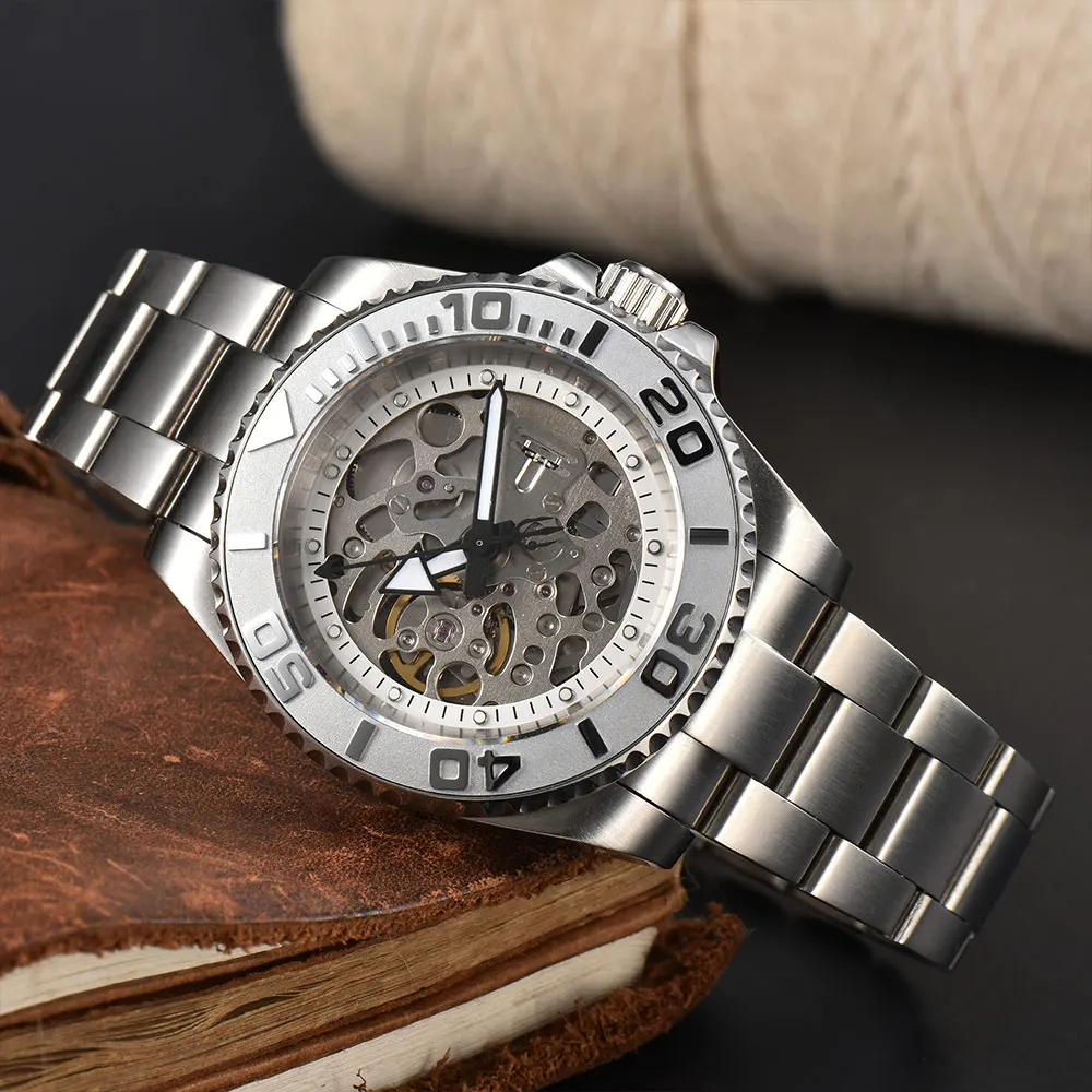 

New Mechanical Watches Dwayne Campbell NH70 Movement Automatic Watch Luminous Sapphire Glass Watch Gift Watches For Man