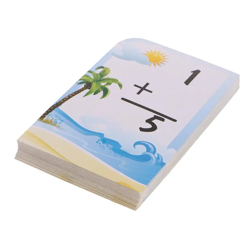 Cartes Flash mathématiques pour enfants, matériel en papier, jouet d'apprentissage primaire, ensemble de cartes éducatives pour l'apprentissage des mathématiques pour enfants
