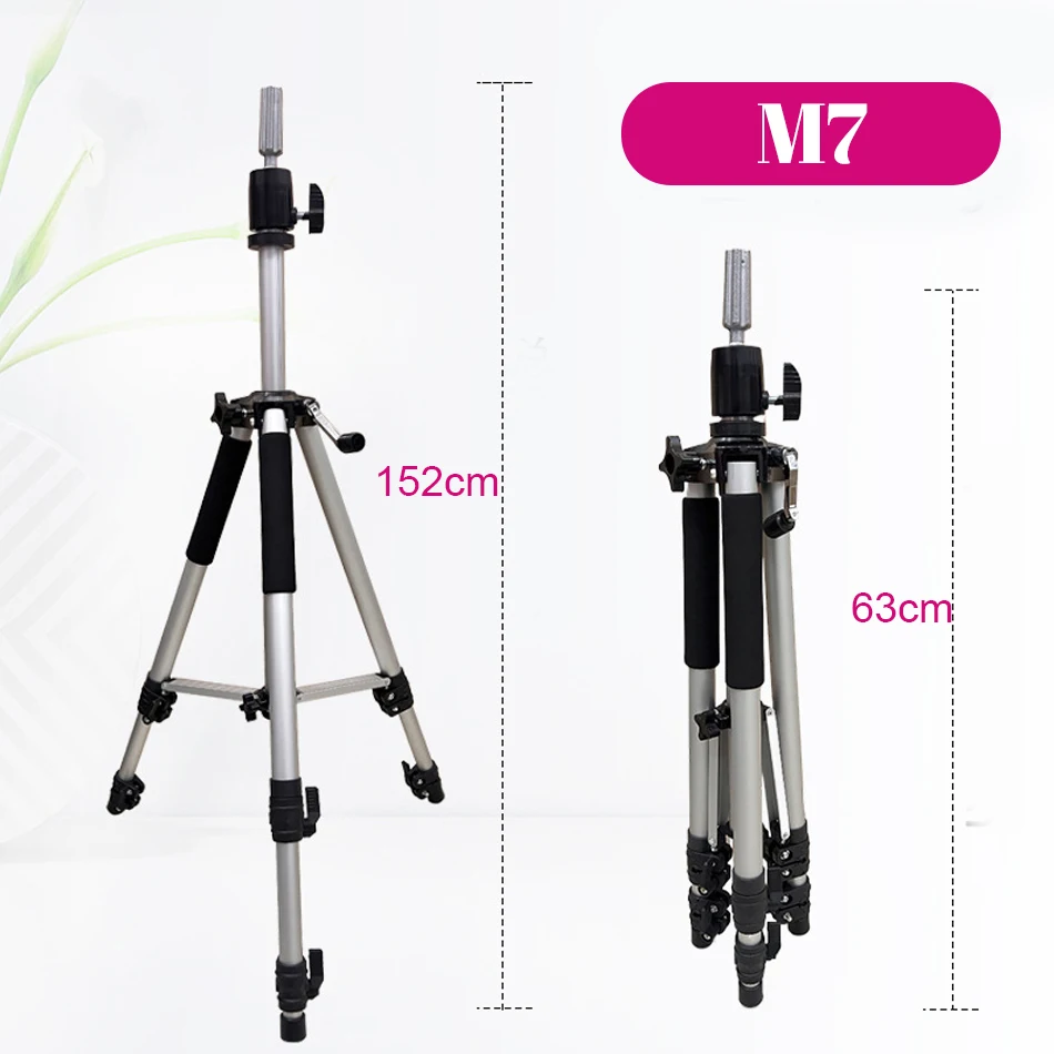 155Cm Mannequin Head Holder Tripod Stand For Hairdressers Salon Training Head Strong Adjustable Wig Stand Tripod For Wig Making image 3