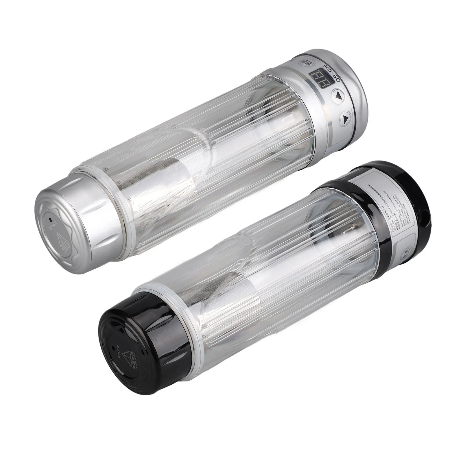 Cangkir Pemanas Mobil Kaca Borosilikat Tinggi 12V 24V 420Ml Mug Listrik Mobil Multifungsi Kapasitas Besar