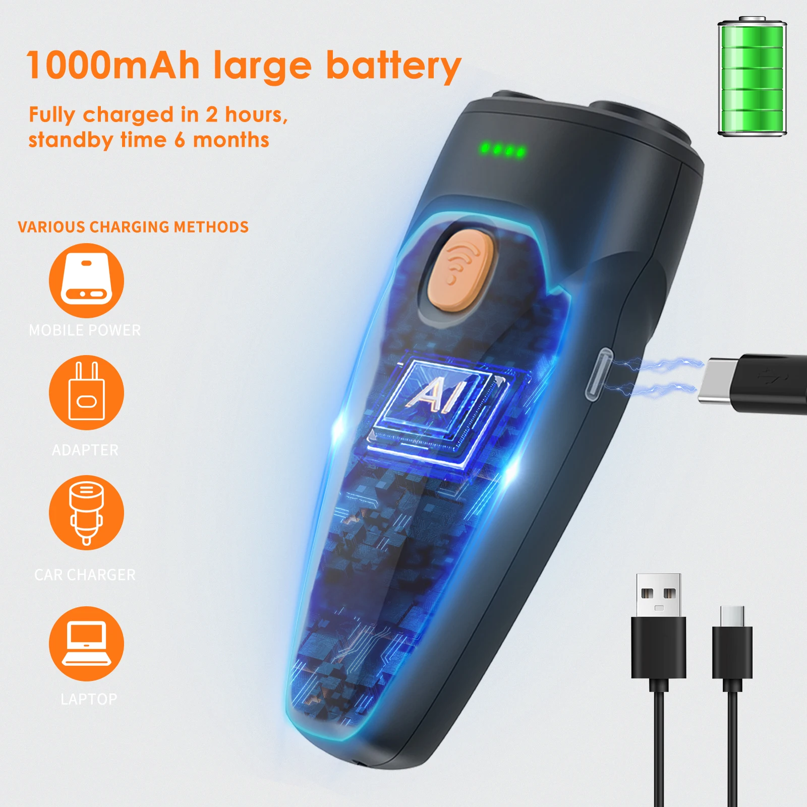 مبيد الحشرات بالموجات فوق الصوتية مع التحكم التلقائي في النباح 2 في 1 جهاز تدريب الحيوانات الأليفة المحمول بعمر بطارية طويل #6