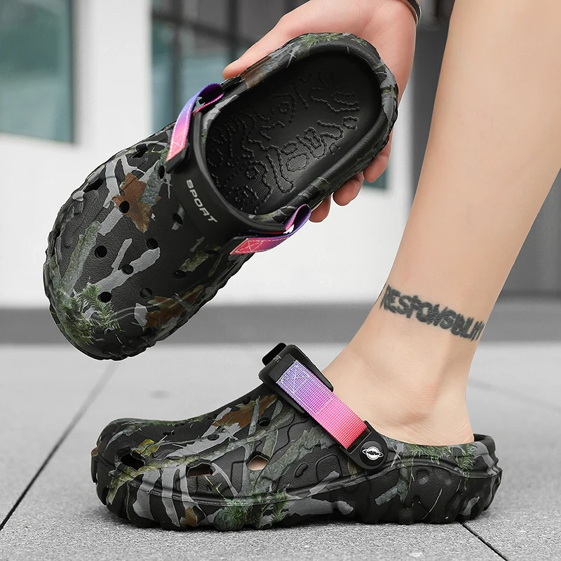 Men's Casual Beach Sandals With Comfortable Low Heels Lightweight_voghion.com