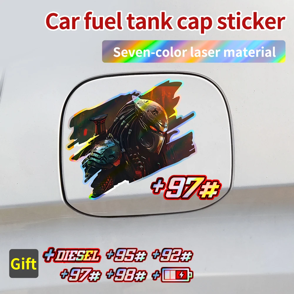 

Predator Laser Car Fuel Tank Cap Stickers Fuel Number Reminders Diesel and Gasoline Decals Creative Vinyl Stickers Accessories