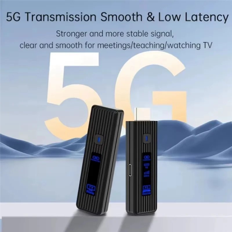 AT12 50M Wireless -Compatible Video Transmitter Receiver Extender Display Adapter Dongle For TV Monitor Projector PC