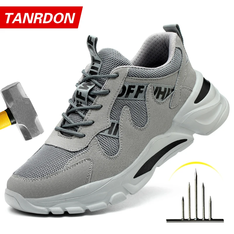 Work Safety Shoes Men Safety Boots Anti-smash Anti-stab Work Shoes Sneakers Steel Toe Shoes Male Work Boot Indestructible