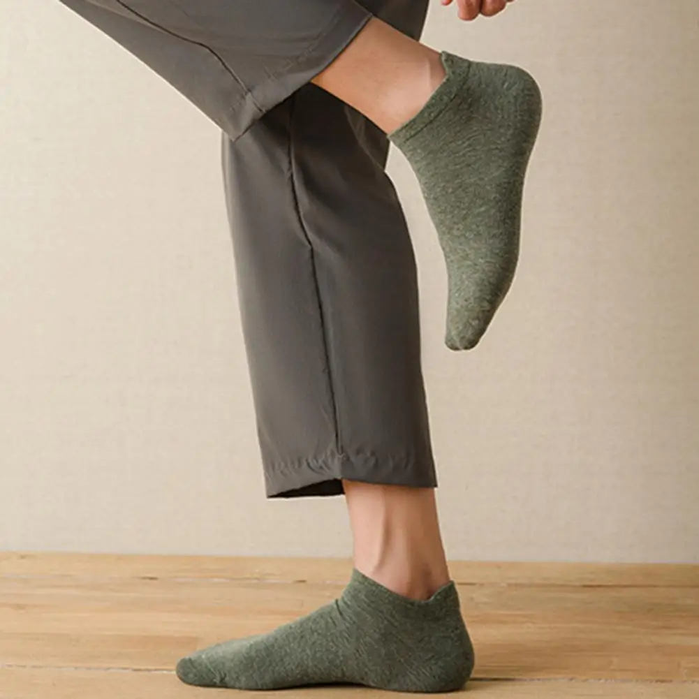 

Casual Ear Lift Socks Men's Low-cut Anti-slip Sports Cotton Socks with High Elasticity Breathable Design for Odor-free Comfort