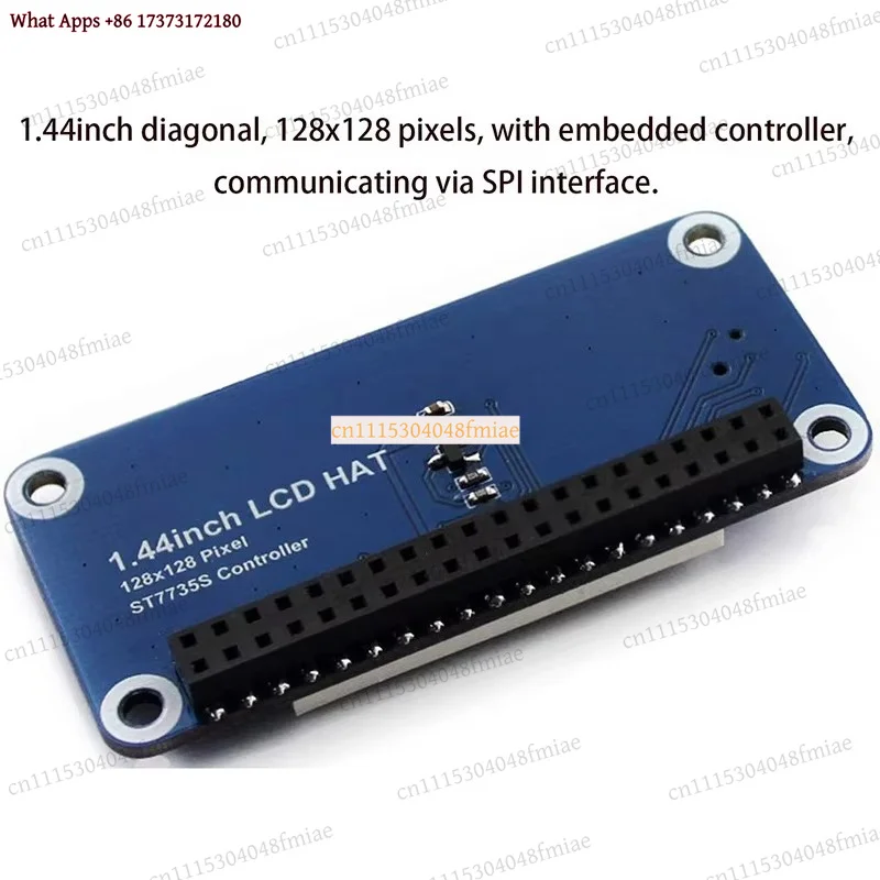 Waveshare 1.44 Inch LCD Display HAT 128X128 Pixels SPI Interface LED Backlight 3.3V for Raspberry Pi 2B 3B 3B+ Zero W