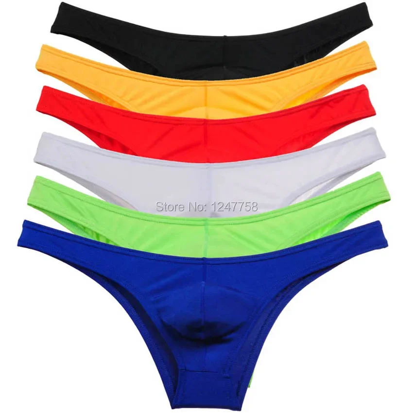 

Sexy Men's Bulge Pouch BikiniB Underwear T-Back Male Mini Silky Pants