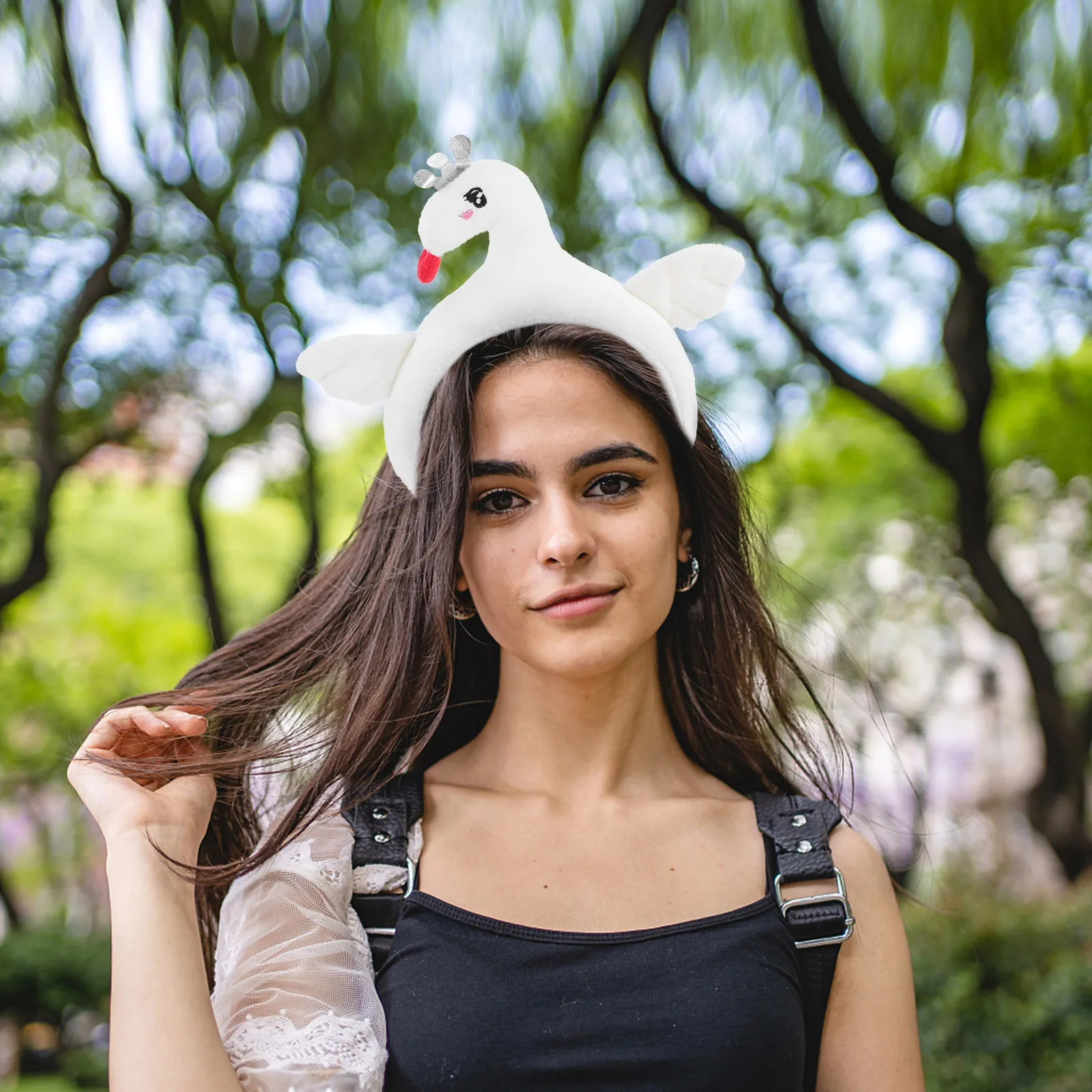 

Swan Hair Band Funny Party Accessories Beauty Headbands Photo Prop Cartoon Design Suitable Everyone Costumes Festivals