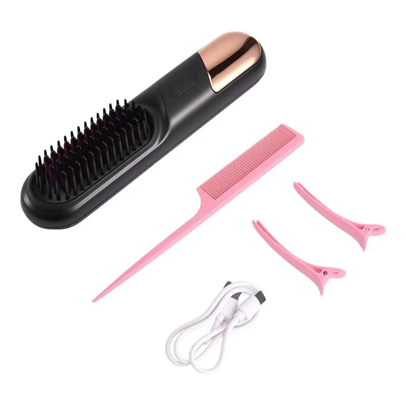

Wireless Hot Comb Cordless Straightener For Hair Brush Fast Heating Electric Multifunctional For Hair Dryer
