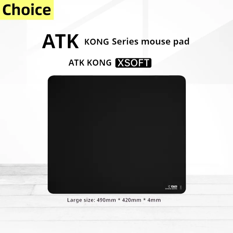 ATK mouse pad Kong Series XSOFT Esports 4mm Mouse Pad Anti Slip Pad Desktop Gears Computer Gaming Mouse Accessories,Orange/Black