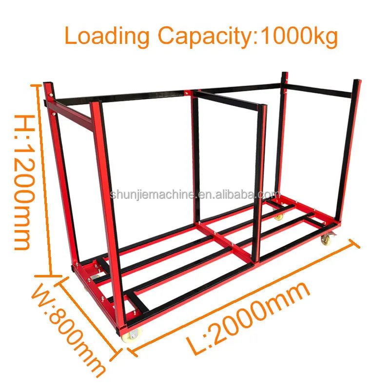 1000kg耐荷重ヘビーデューティー輸送ラック、資材運搬用トロリー、倉庫貨物用カーゴケージ収納ドーリー