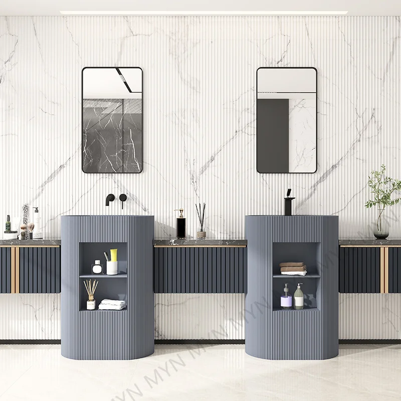 

MEIYANI Hotel Customized Color Bathroom Artificial Pedestal Sink