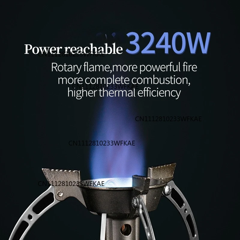 Camping Whirlwind Gas Stove Outdoor Windproof Tourist Picnic Burner 3240W Rotating Flame Burners Folding Outdoor Furnace
