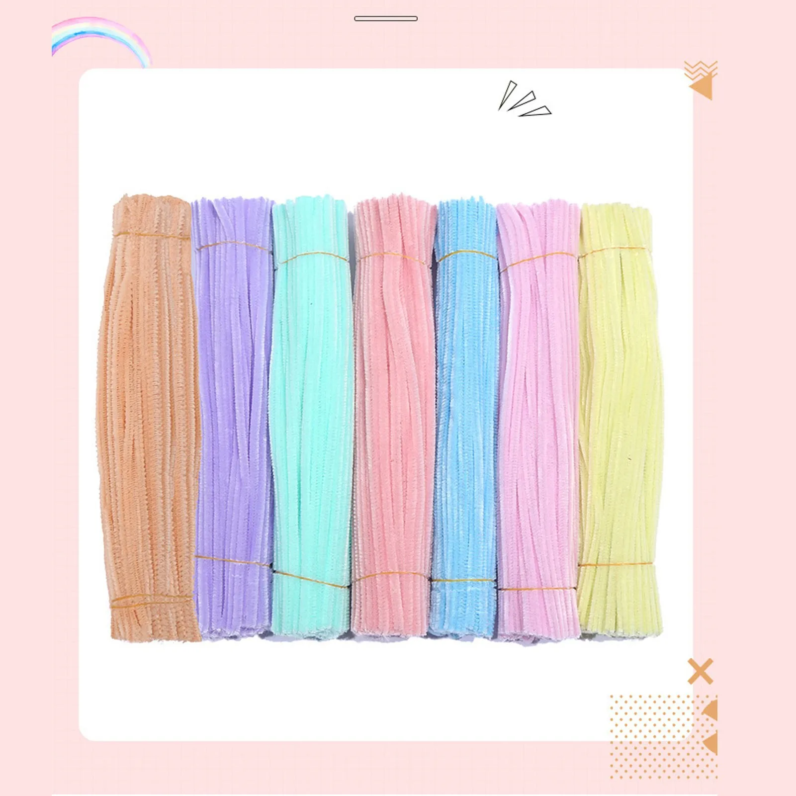 1000Pcs Pipe Cleaners Assorted Colors Soft Polyester Multi Purpose Colored Pipe Cleaners for Puppet Flower Gift Wrapping view 3