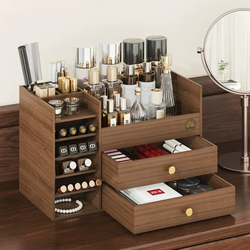 Cosmetic Storage Box Large Capacity Desktop Organizer Lipstick Skincare Holder for Vanity Table Home Decor