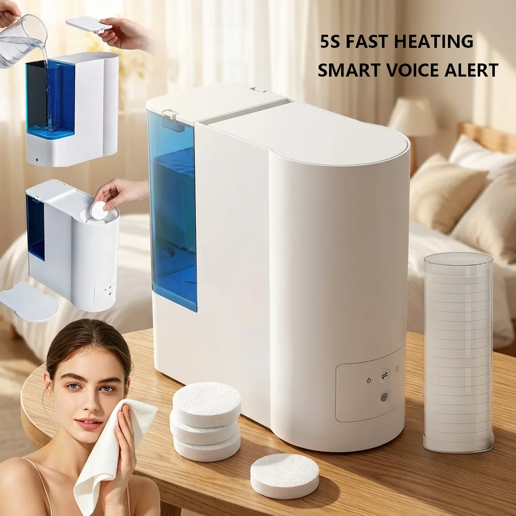 Hot Towel Dispenser 55℃ Auto-Dispensing Wet/Dry Towel Heater, Fast Heating Facial Steamer Machine Factory Direct Bulk Supply