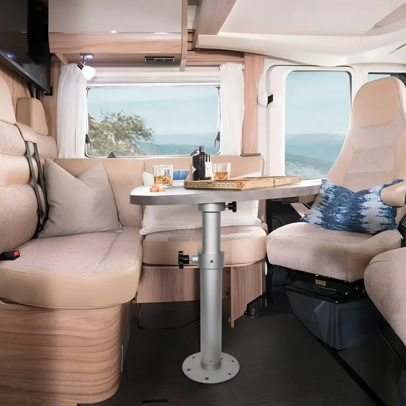 

Комплекты боковых сидений для салона автомобиля, легкая разборка, регулируемая по высоте алюминиевая ножка стола высшего качества для автодома, кемпера