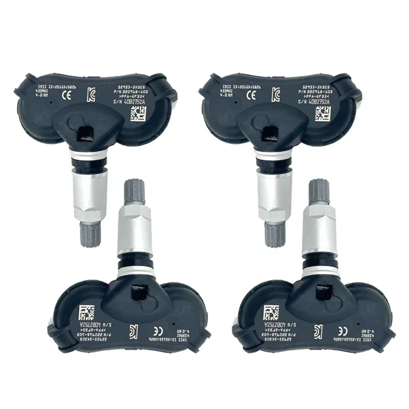 

Датчик давления в шинах 52933-3X305 529333X305 529332S400 TPMS для Hyundai Elantra Kia Cerato Rio 52933 3X305 433 МГц, 4 шт.