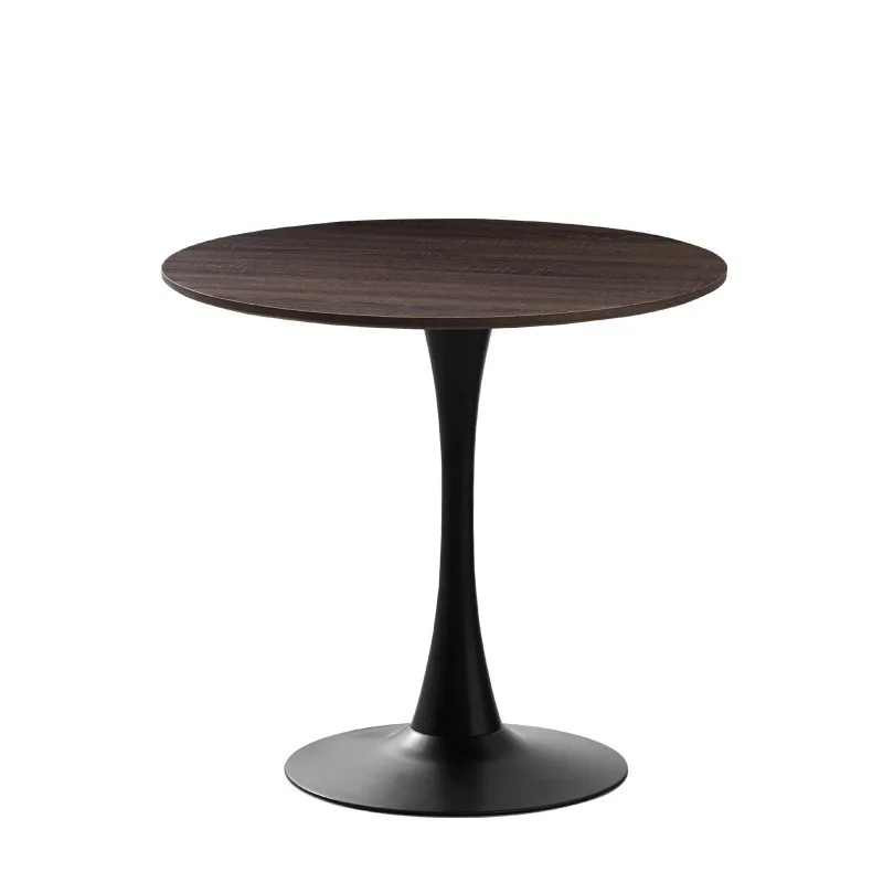Medieval style negotiation chair modern simple household round dining table small apartment retro round table