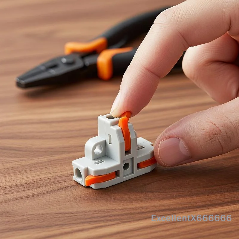 T Shape Quick Wire Splitter Connectors 1 In 2/3 Out Fast Connection Lever For Home Wiring Repair Projects