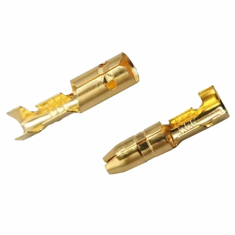 50/100/500Sets 4.0 Bullet Terminal Car Electrical Wire Connector Diameter 4mm Pin Set Female + Male + Case Cold Press Terminal