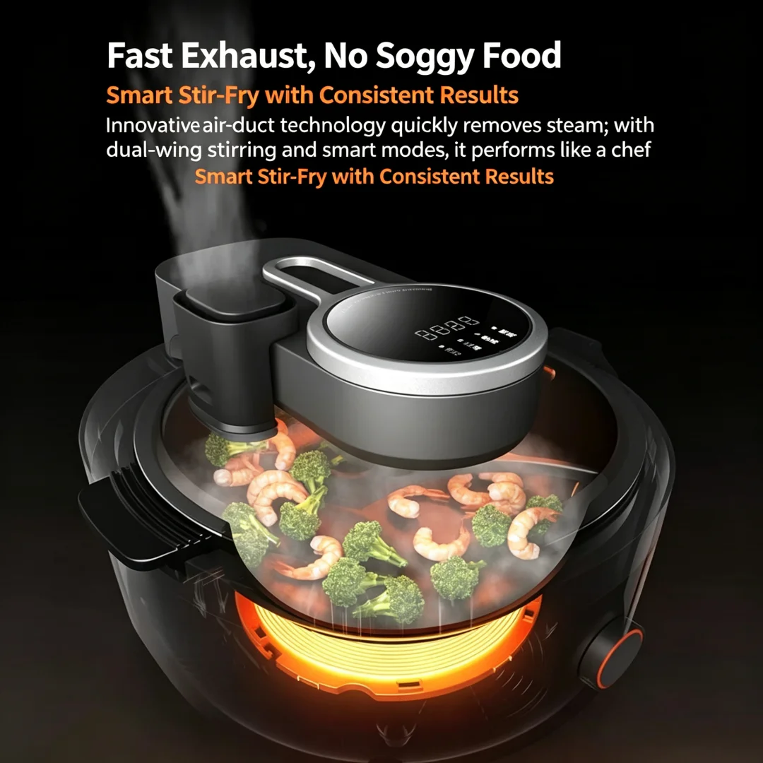 A8Pro Smart Automatic Cooking Robot 2000W High‑Power Household Multifunctional Stir‑Frying Pot Lazy Fried Rice Cooking Machine f