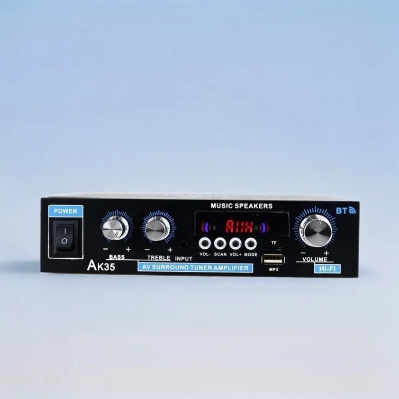 Amplificatore di potenza digitale AK35: lettura di schede Bluetooth efficiente portatile compatto e di alta qualità Compatibile con USB 2 canali Durevole