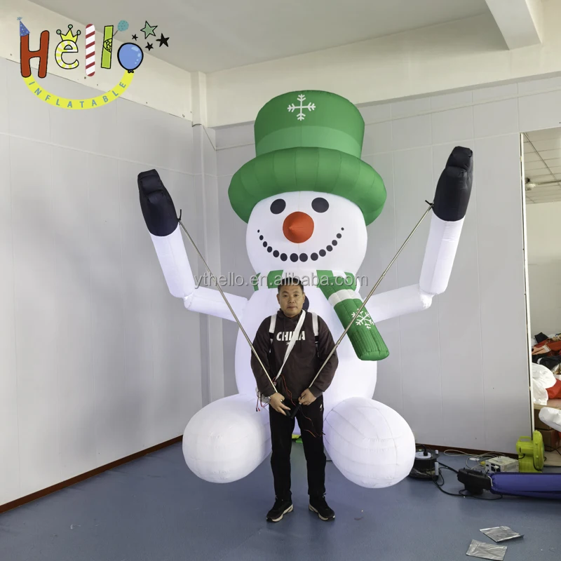 Custom Size Inflatable Giant Cartoon Snowman Walking Costume for Christmas Parade Event
