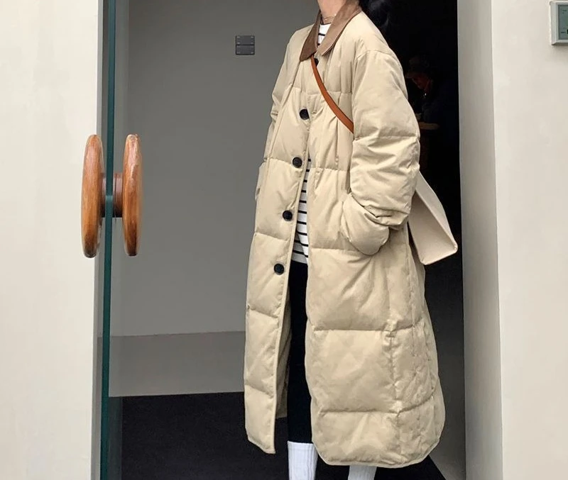 

2025 New Winter Cotton Jacket Women's Medium To Long Fashion Loose Cotton Jacket Thickened Loose Cotton Coat